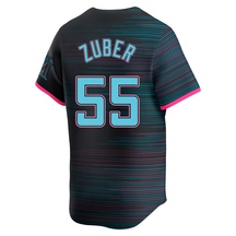 Men's Miami Marlins Tyler Zuber Black 2025 City Connect Jersey - Limited