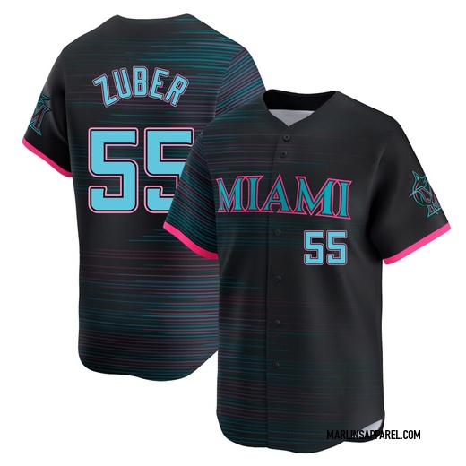 Men's Miami Marlins Tyler Zuber Black 2025 City Connect Jersey - Limited