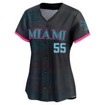 Women's Miami Marlins Tyler Zuber Black 2025 City Connect Jersey - Limited