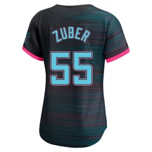 Women's Miami Marlins Tyler Zuber Black 2025 City Connect Jersey - Limited