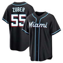 Youth Miami Marlins Tyler Zuber Black Fashion Out Jersey - Replica