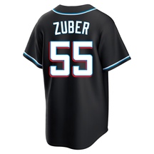 Youth Miami Marlins Tyler Zuber Black Fashion Out Jersey - Replica