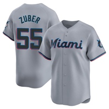 Youth Miami Marlins Tyler Zuber Gray Road Jersey - Limited