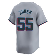 Youth Miami Marlins Tyler Zuber Gray Road Jersey - Limited
