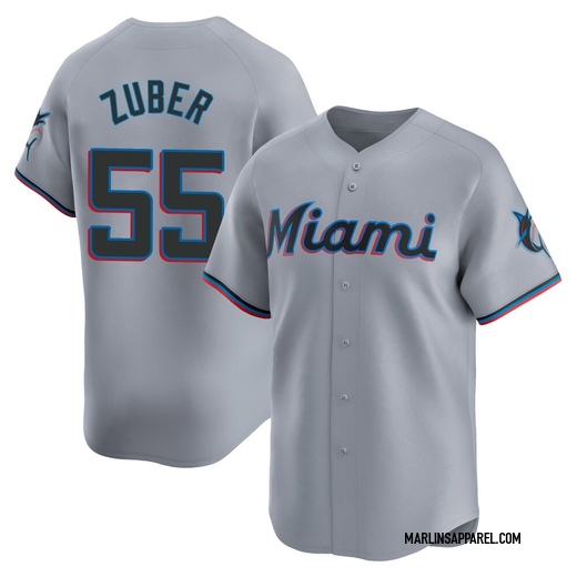 Youth Miami Marlins Tyler Zuber Gray Road Jersey - Limited